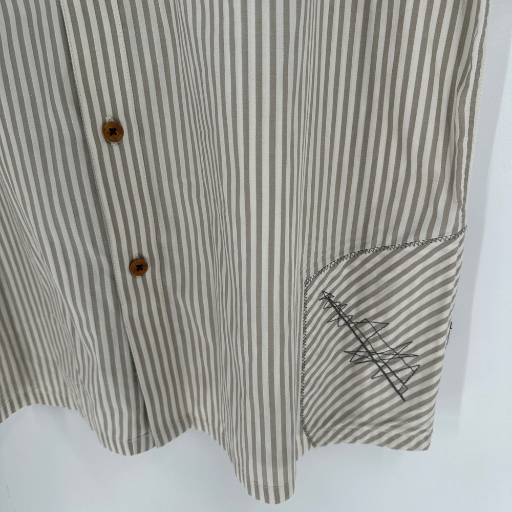 Sean John Striped Cotton Short Sleeve Button-Up Shirt Size Medium - Picture 3 of 9
